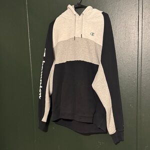 Champion Two-Tone Black and Gray Hoodie
